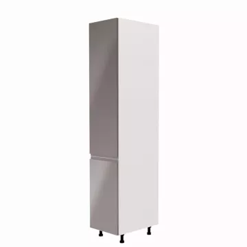 Potravinová skrinka, biela / šedá extra vysoký lesk, ľavá, AURORA D40SP