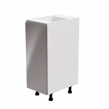 Spodná skrinka, biela / šedá extra vysoký lesk, ľavá, AURORA D30