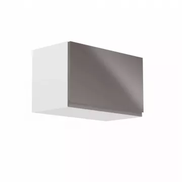 Horná skrinka, biela / šedý extra vysoký lesk, AURORA G60KN