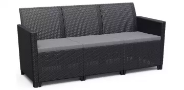 CLAIRE 3 SEATERS SOFA - grafit