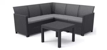 CLAIRE 5 SEAT CORNER set - grafit