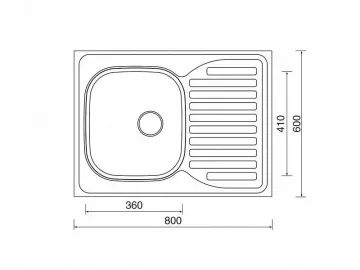 uchynsk drez celoplon oton SINKS CLP-D 800 M