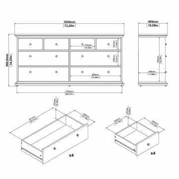  Komoda Provence 719 biela