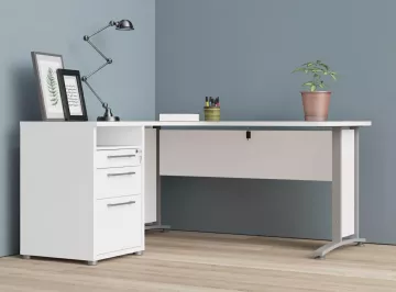 Psac stl Office 80400/44 - biela/silver grey