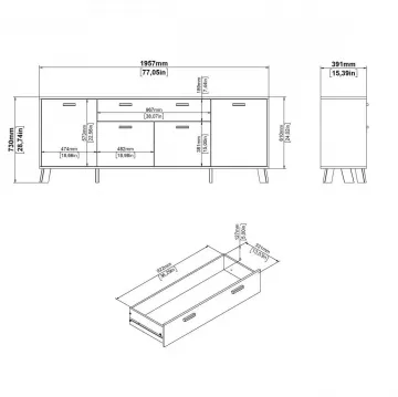  Komoda Iker 714 jackson hickory/biela