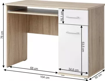 Psac stl Emio typ 6 - dub sonoma/biela