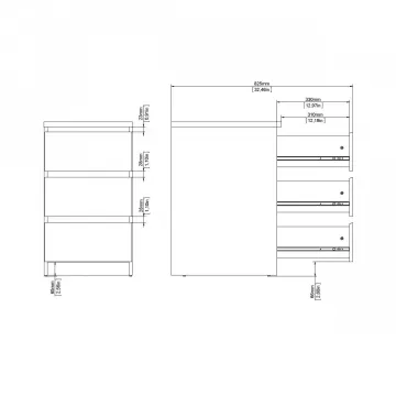 Komoda Simplicity 237 - rozmery