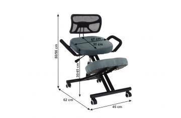 Ergonomick kakaka Rufus, siv/ierna